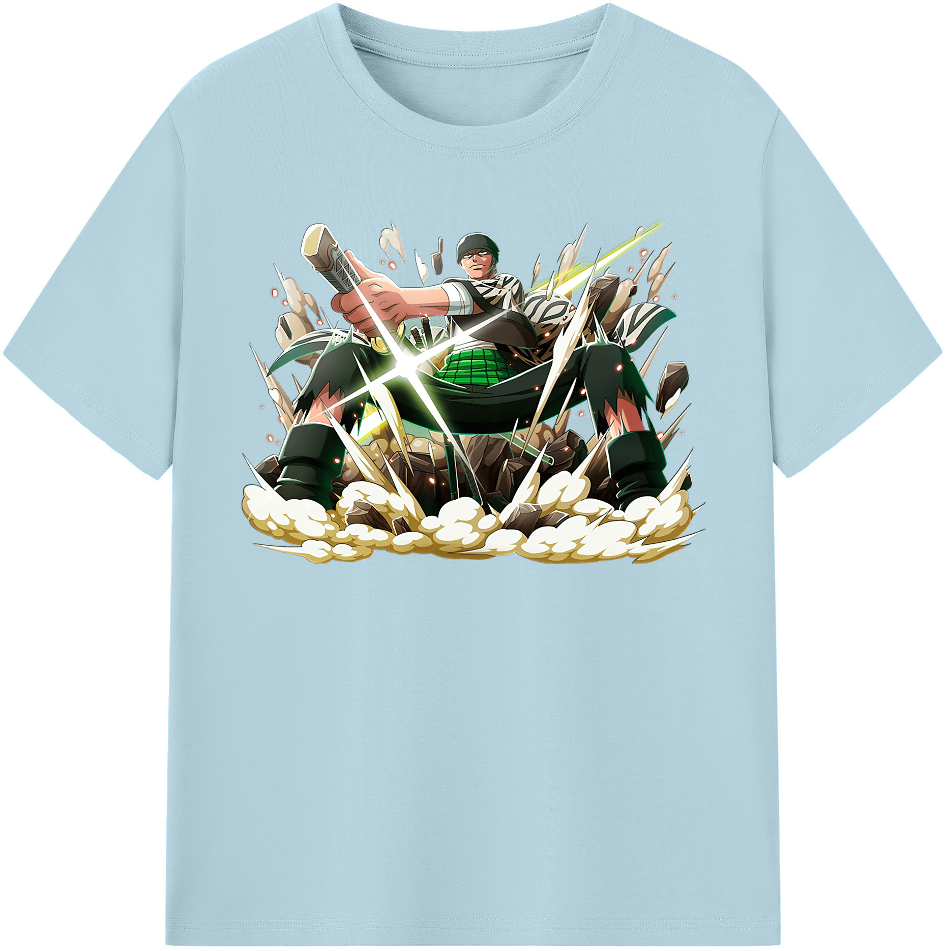 ワンピース ロロノア・ゾロ ONE PIECE Roronoa Zoro 綿100％半袖Tシャツ（フロントプリント）